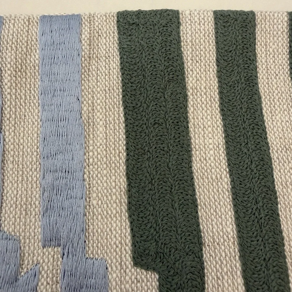 Villa Classic Home Maine Myrtle Green 22x22 Pillow Cover Pottery Barn Linen Blue